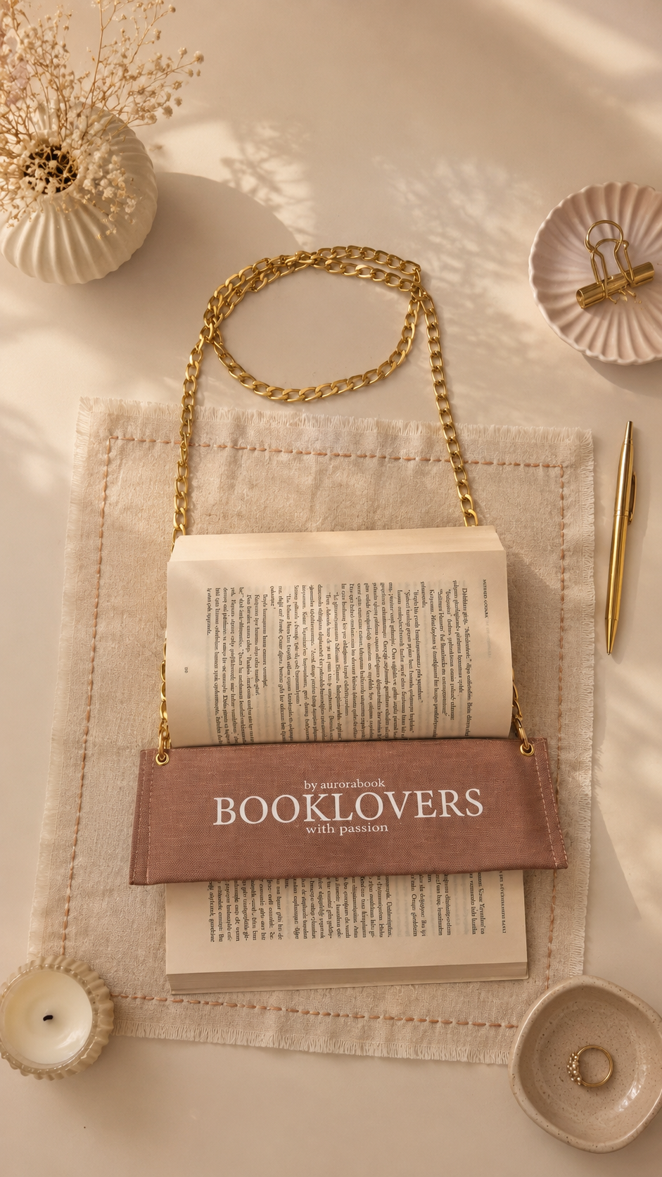 Aurora Book Brown | Chain Strap